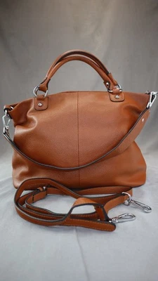 ¡Impresionante! Bolso/cartera de hombro de cuero marrón carmelo guijarro Kattee Foto 1 de 4