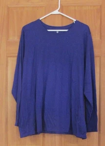 Women's LANDS END Purple Soft Stretchy Long Sleeve Tunic Tee Shirt Size 2X NWOT - Picture 1 of 3