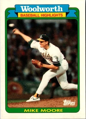 1990 Topps Woolworth Baseball Highlights Mike Moore #27 Oakland Athletics - Image 1 of 2