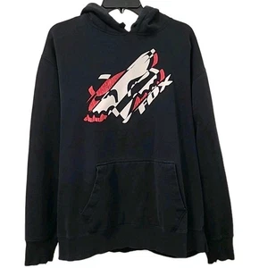 Fox Riders Company Hoodie Mens XL Black With Pocket and Lined Hood - Picture 1 of 13
