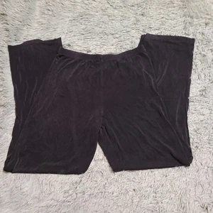 Coldwater Creek Damen Slinky Strick Hose Medium schwarz weites Bein Lounge Reise - Bild 1 von 5