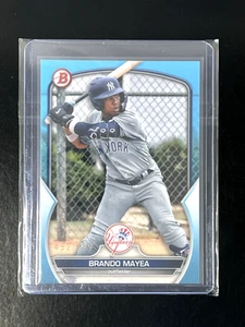 BRANDO MAYEA 2023 BOWMAN DRAFT SKY BLUE BORDER YANKEES 452 /499 - Picture 1 of 2