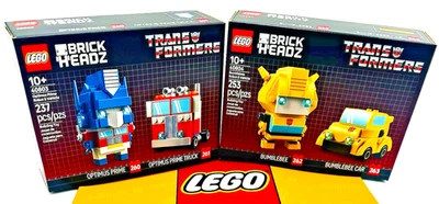LEGO Brickheadz 40803 & 40804 Transformers Optimus Prime & Bumblee sets - Image 1 of 2