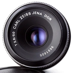 Gutes CARL ZEISS JENA Objektiv TESSAR T 2.8/50 Adlerauge 50mm F/2.8 * M42 Mount - Picture 1 of 11