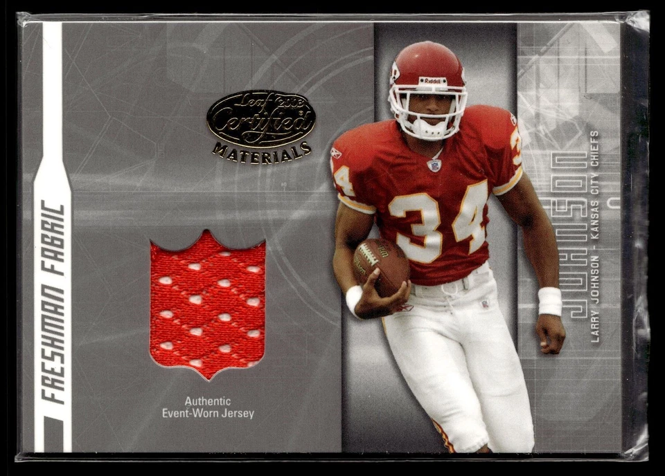 2003 CERTIFIED FRESHMAN FABRIC /1250 JERSEY RELIC LARRY JOHNSON CHIEFS - Image 1 of 1