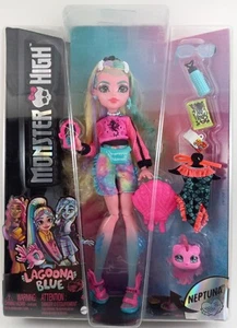 Monster High Doll Lagoona blau Regenbogen Haar Haustier Fisch Neptun Zubehör 2022 - Bild 1 von 3