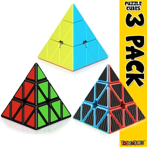 Pyramid Puzzle Magic Cube Kids Adult Fun Toy Fidget Stress Mind Game Toy Gift - Picture 1 of 4
