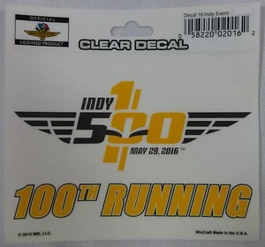 2016 Indianapolis 500 100TH Anniversary Event Collector Decal  - Picture 1 of 12
