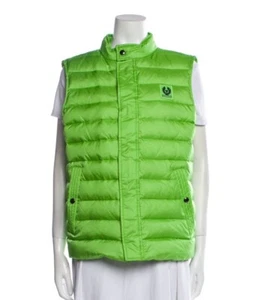 Belstaff Quilted Down Nylon Vest Size 38 / IT 48 Radiant Green NWT Sample - Picture 1 of 8