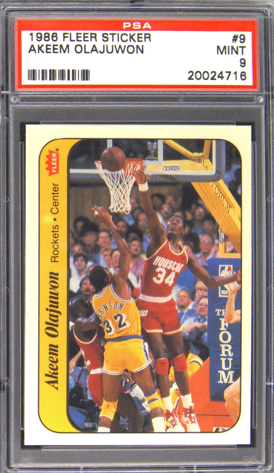 akeem olajuwon rookie card