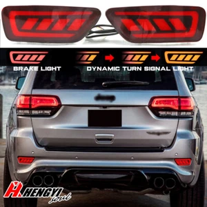 For 2011 - 2021 Jeep Grand Cherokee LED Rear Fog Light Rear Bumper Fog Lamp Kit - Picture 1 of 7