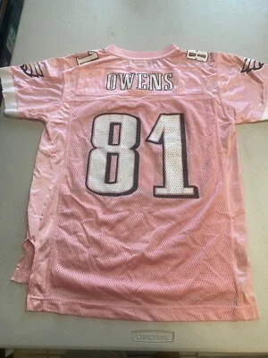 ФУТБОЛКА TERRELL OWENS NO81 PHILADELPHIA EAGLES GIRLS РОЗОВАЯ РЕПЛИКА NFL БЕСПЛАТНАЯ ДОСТАВКА - Изображение 1 из 4