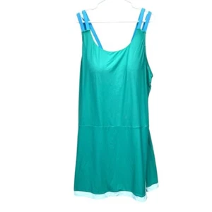 Lands End Green Tummy Control Swim Dress Skirt One Piece Swimsuit Size 26W - Picture 1 of 10