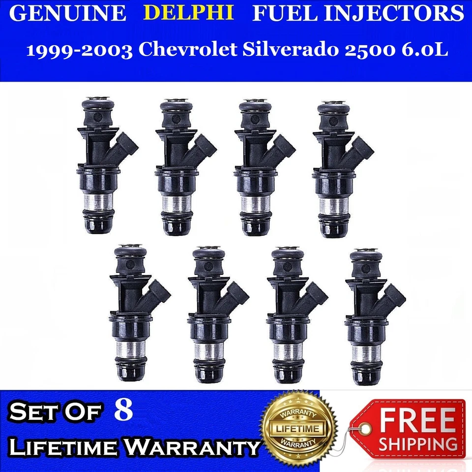 4 HOLE 8x ADD PERFORMANCE OEM Fuel Injectors 99-03 Chevrolet Silverado 2500 6.0L - Image 1 of 1