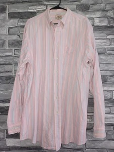 Camicia LL Bean Uomo Tg. XL Tasche alte manica lunga con bottoni rosa vintage - Foto 1 di 10