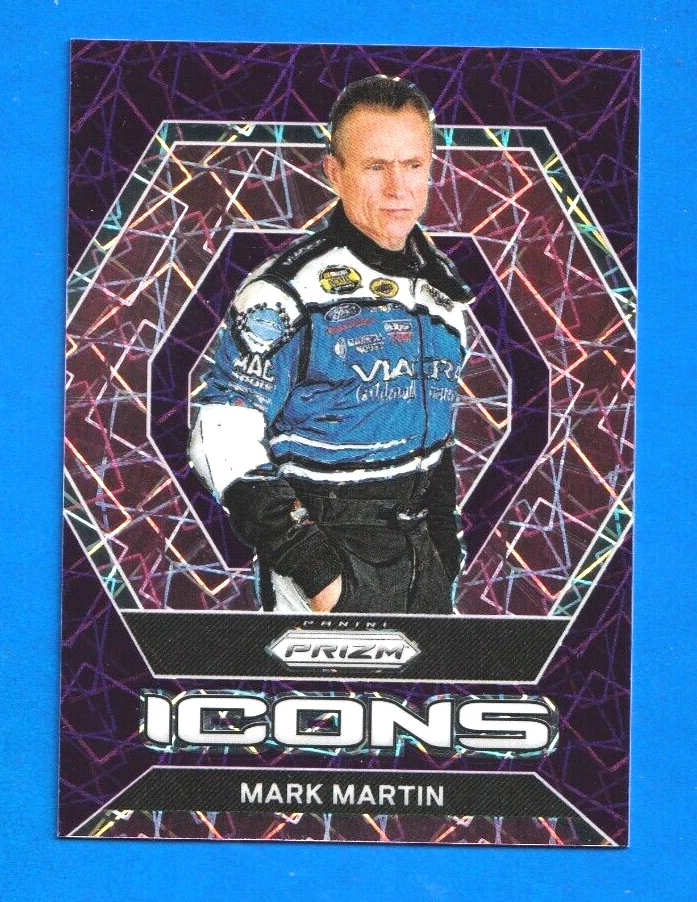 2022 Panini Prizm Racing MARK MARTIN ICONS PURPLE VELOCITY /199 - Image 1 of 1