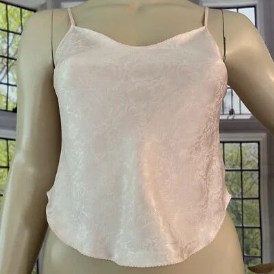 Camisola GRANDE Rosa Pálido Damasco Floral Satén Lencería DINASTÍA CALIFORNIA De Colección Foto 1 de 4