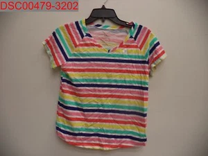 Arizona Jean Co. Girls Rainbow Stripe Short Sleeve T-Shirt 16 Reg 3732094010106 - Picture 1 of 8