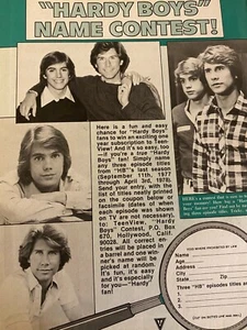 Shaun Cassidy, Parker Stevenson, Full Page Vintage Clipping - Picture 1 of 1