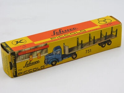 Schuco Piccolo 751 camion timber truck holzwagen SOLO SCATOLA EMPTY BOX ONLY - Immagine 1 di 4