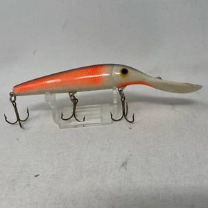 Lindy Baitfish Lure 6” Fluorescent Orange Scale/Black Back & White Used. - Picture 1 of 4