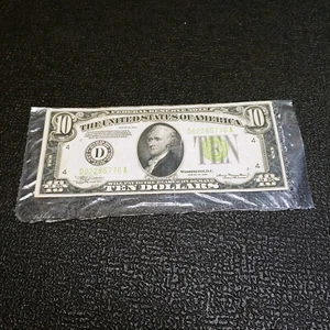 1934 Federal Ten Dollar Reserve Note  Cleveland D-A Block Green Seal - Picture 1 of 13