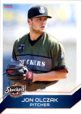 2018 Biloxi Shuckers Choice #16 Jon Olczak Greensboro North Carolina NC Card - Image 1 of 2
