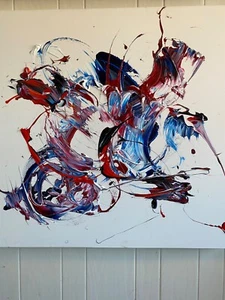 Acrylic on Gallery Wrapped Canvas 36"x36" by Joseph Flores QE Series - Picture 1 of 5