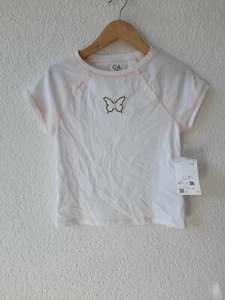 C&A Shirt Gr. 140 Weiß mit Schmetterling Nieten - Bild 1 von 4