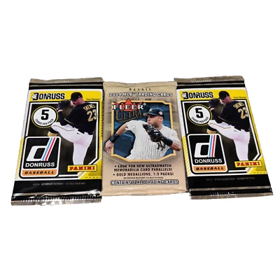 Fleer Ultra Baseball 2004 - Paquete de 8 tarjetas y (2) 2024 Donruss Baseball - Paquetes de 5 tarjetas - Foto 1 de 4