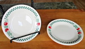 Set 4 Corelle FARM FRESH Bread Cake Snack Dessert Plates 6 3/4" Apples Green - Picture 1 of 1