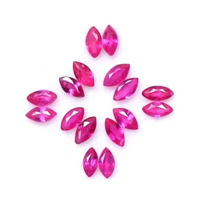 3.50x1.75 To 4x2 mm Natural Ruby Marquise Cut Lot 16 Pcs 1.23 CTS Loose Gems - Picture 1 of 7