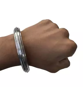 Brazalete de hierro puro Kara liso de un borde Sarbloh Kada Sikh Singh Kaur Khalsa OF21 - Imagen 1 de 10