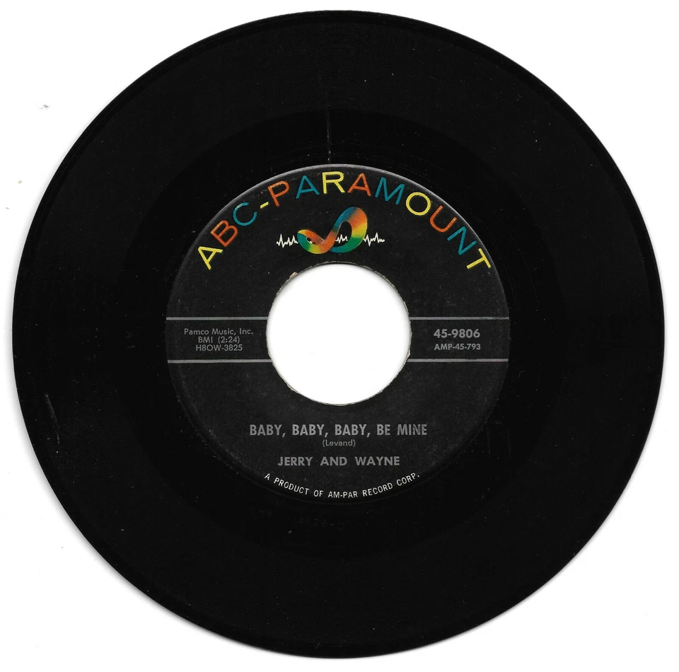JERRY AND WAYNE(NEWTON)-ABC 9806 ROCKABILLY 45 RPM BABY, BABY, BABY BE MINE VG++ Foto 1 de 1