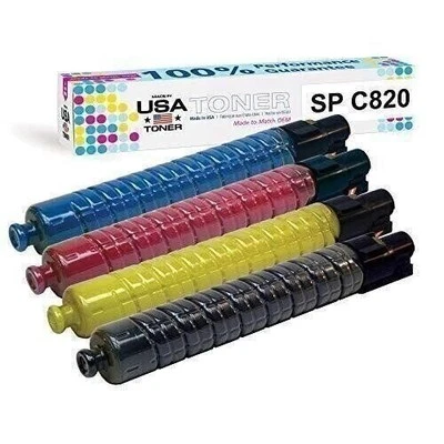 Compatible toner for use in Ricoh SP C820, SP C821(CMYK, 4 pk) - Image 1 of 3