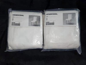 Lot of 2 IKEA Henriksdal GOBO 13289 Chair Cover White Cotton 501.546.79 - Picture 1 of 12