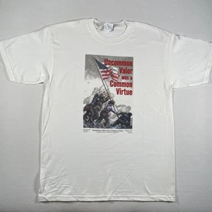 Vintage 9/11 Shirt Mens Large White FDNY USA Flag Ground Zero Memorial 2000s Y2K - Picture 1 of 14