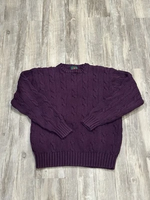 Suéter de punto con cable vintage J Crew Oarsman para mujer talla M vintage púrpura profundo Foto 1 de 4