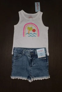 NEW BABY GIRLS CAT & JACK SHORT SET OUTFIT SIZE 18 MONTHS - Picture 1 of 2