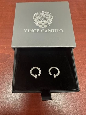 Vince Camuto Ayla Earrings Silver Tone with Clear Crystals New in Box Dressy - Image 1 of 4
