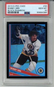 2013 OPC O-PEE-CHEE BLACK RAINBOW #90 BOBBY ORR CARD BOSTON BRUINS PSA 10 POP 7 - Picture 1 of 2