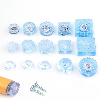 Transparente Gummifüße Silikonfußpolster Möbeltisch-Stuhlfußnägel Mit Schrauben - Bild 1 von 4