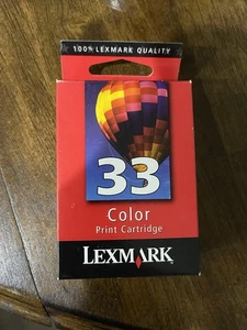 OEM Lexmark 33 Color Tri-Color Ink Cartridge 18C0033 Genuine New Sealed - Picture 1 of 4