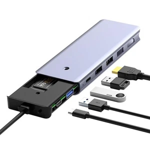 Hub USB C 6 in 1 M.2 NVMe SSD Alloggiamento per Disco Rigido con HDMI 4K@60Hz, 3 10Gbp... - Foto 1 di 8