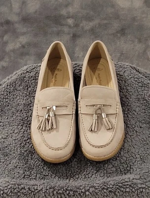 Hush Puppies Taupe Suede Tassel Loafers - Women's Size 11 - Image 1 of 4
