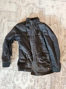 Dickies Black Hooded Flex Canvas Fleece Lined Work Jacket Sz L 42-44 - Picture 1 of 9