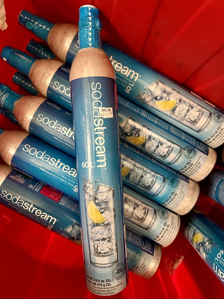 SodaStream Soda Stream 60L 14,5 OZ Cilindro de CO2 Bote Rosca de Recarga - 1 Nuevo Foto 1 de 1