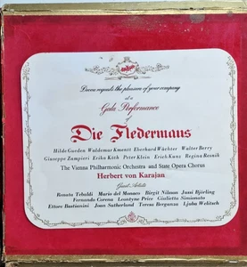 Strauss Die Fledermaus 3LP Box Set Decca SET 203 Karajan Vienna Philharmonic/VG - Picture 1 of 22