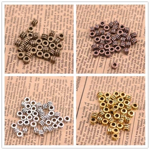 100PCS Perline Distanziali Argento Tibetano per Creazione Gioielli 6X4MM W3086 - Foto 1 di 9