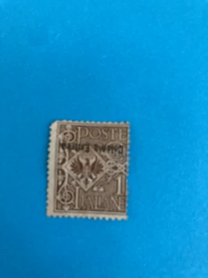 Sello Italia Usado 1901 Definitivos - Águila con Escudo Sobreimpreso Error 68 Foto 1 de 3